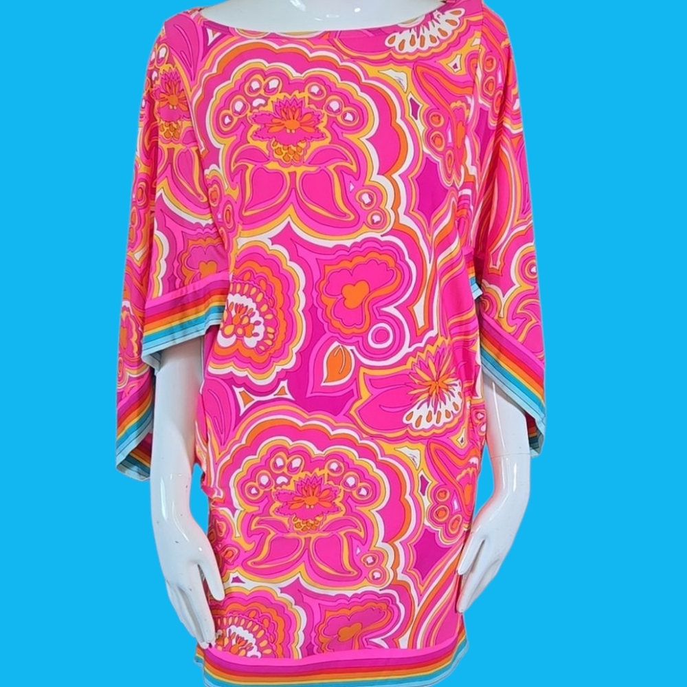 Trina Turk Pink and Orange Floral Dress